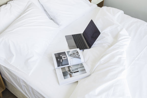 the best duvet on the egyptian cotton hotel sheet by Hush Home