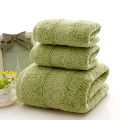 Three piece set of thickened hotel towel