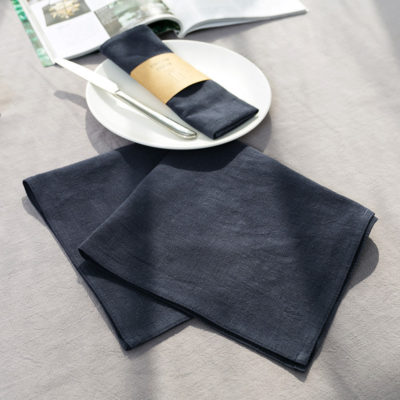 Source manufacturers wholesale high-end pure color high-quality customized linen tea towels