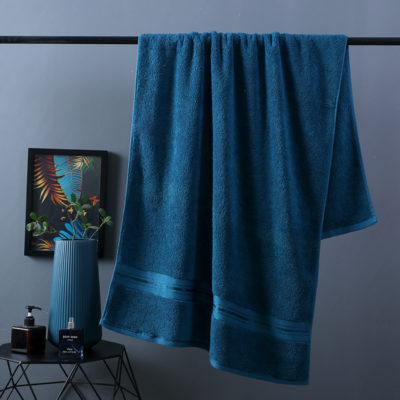 32S/2 yarn plain beautiful satin bath towel set large towel