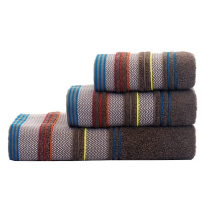 European style pure cotton soft absorbent bath towel three-piece multi-color striped bath towel