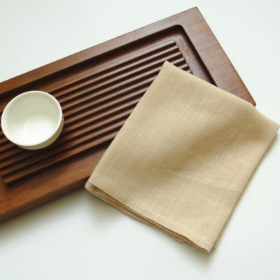 Factory direct sales 2021 new printed kitchen tea towel, simple solid color linen tablecloth