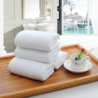 Bath towel pure cotton thickened absorbent hotel beauty salon household white swimming cotton large towel custom logo