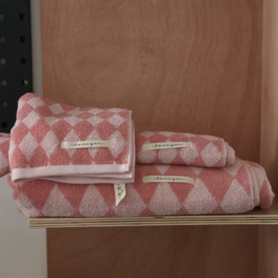 New Vintage Vintage diamond square towel combed cotton adult towel yarn dyed jacquard craft bath towel