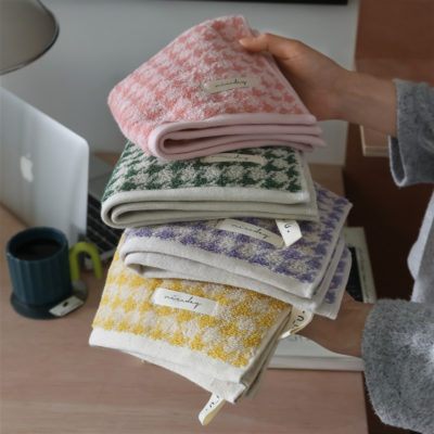 Retro bird lattice embroidered adult towel combed cotton yarn dyed jacquard craft bath towel children’s face towel