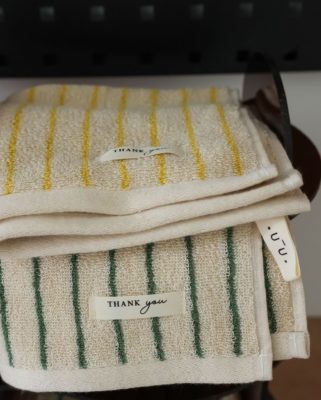 Vintage fine stripe embroidery jacquard towel skin friendly combed cotton yarn dyed bath towel children’s face towel bath towel