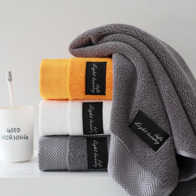 Combed long staple cotton thickened bath towel set